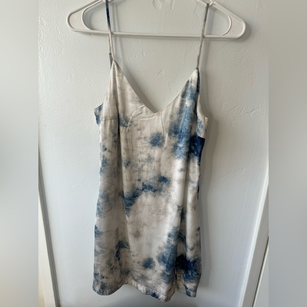 Blue tie dye dress